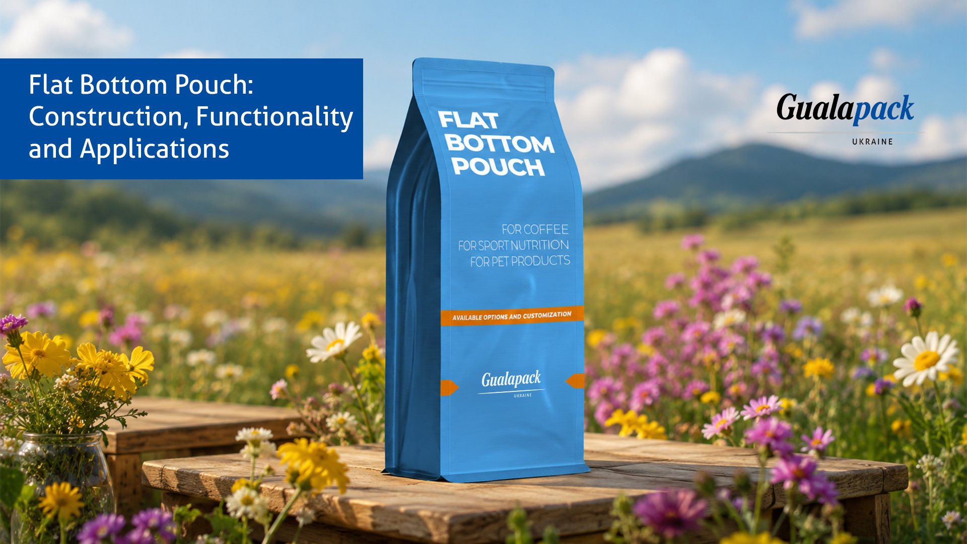 Пакет з плоским дном (flat bottom pouch) — Gualapack Ukraine